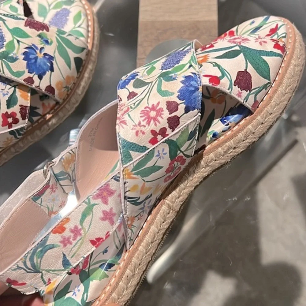 Alice+Olivia River Chelsea Wildflower Painted Nappa Espadrille w/DustBag Size37